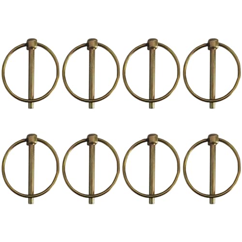 Parthan 8 Pcs Heavy Duty Galvanized Carbon Steel Linch Pins 4.5mm x 40mm for Farm Tractors Trailers Trucks Mowers