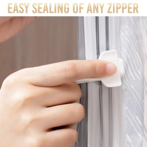 TAILI Hanging Vacuum Sealer Suction Space Saver Storage Bags for Clothes Travel with Electric Air Pump And Rolling Slide Clip for Coats, Closet Organizers, 3 Long 3 Short by TAILI - Image 6