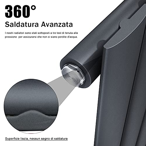 SONNI radiatore termoarreto a parete 1800 x 542 x