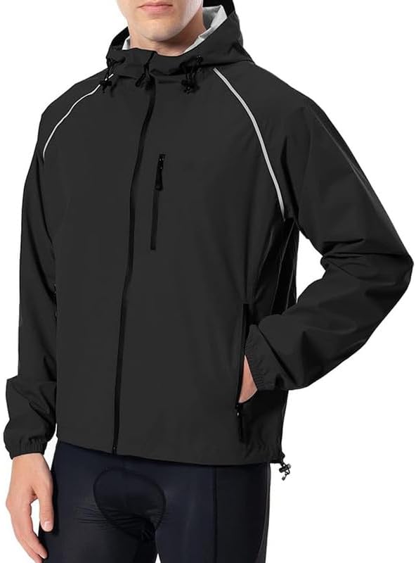 Chaqueta Rompeviento Negra para Hombre Talla 3X-Large miniatura 3