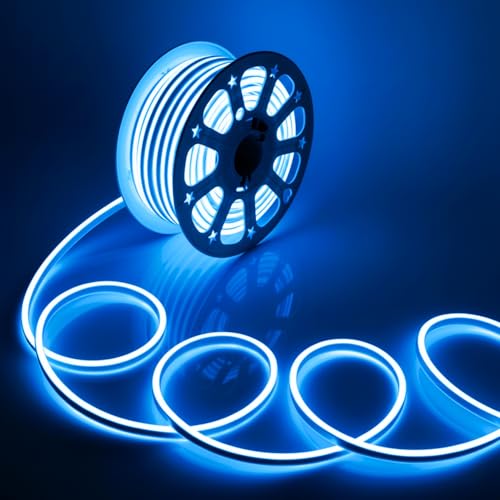 One94Store 4 Meter LED Neon Strip Light – Blue | Plug-in Powered Flexible Waterproof Rope Light DC 5V | Ambient LED Lighting for Home, Bedroom, DIY Decor, Party & Gaming Room