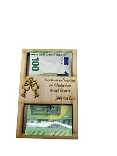 Money gift for a birthday with a custom engraved message | personalized |...