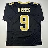 Facsimile Autographed Drew Brees New Orleans Black Reprint Laser Auto Football Jersey Size Men's XL