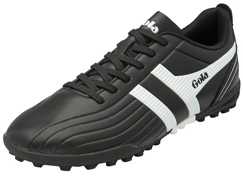 Gola Men's Super Cobra Turf Football Shoe, Black/White, 10 UK