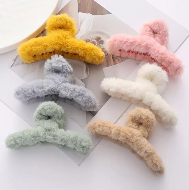 Soft Faux Fur Hair Clips for Girls, Fluffy Hair Clips for Kids, Set of 12 Hair Accessories Women- Korean Hair Accessories For Girls UNIQUE ONE (B0D5VNJ8D3) Amazon Price History, Amazon Price Tracker