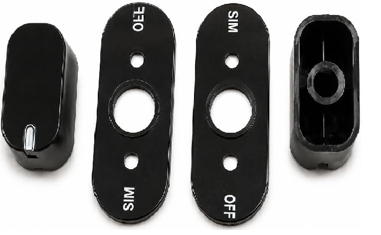 Image of Universal fit Knob for Gas Stove Replacement Parts | Long Lasting, Smooth Operation, Premium PVC On-Off Push Type 8 MM Spindle Black Knob for All Sleek Slim Modal Gas Stove Pack of 2 (P4, PACK OF 2)