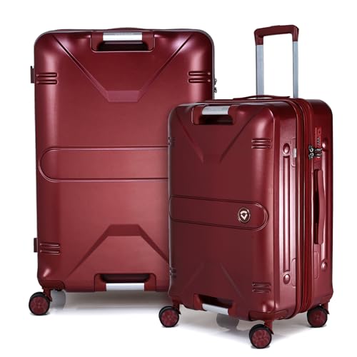 Image of Verage Luxe Romero Set of 2 (M+L) Polycarbonate Hard Shell Luggage with TSA Lock, Lightweight Trolley Suitcase with Double Spinner Wheels, 5-Year International Warranty (24 /28,Marshall)
