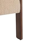 Christopher Knight Home Nettie Modern Accent Chair for Living Room, Boucle Fabric Single Lounge Sofa Chair with Wooden Frame, Comfy Reading Chair for Bedroom, Lounge Armchair with Cushion, Dark Beige - Image 5