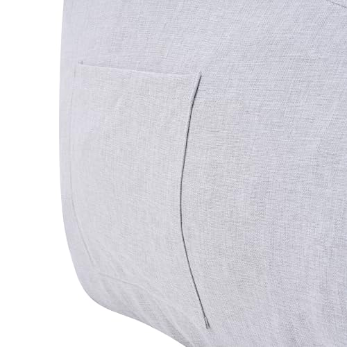 Merax 2 Piece Outdoor Patio Bean Bag Chair, Light Gray Weather-Resistant Olefin Fabric, Minimalist Modern Lounger for Garden, Poolside, Balcony, Gray by Merax - Image 7