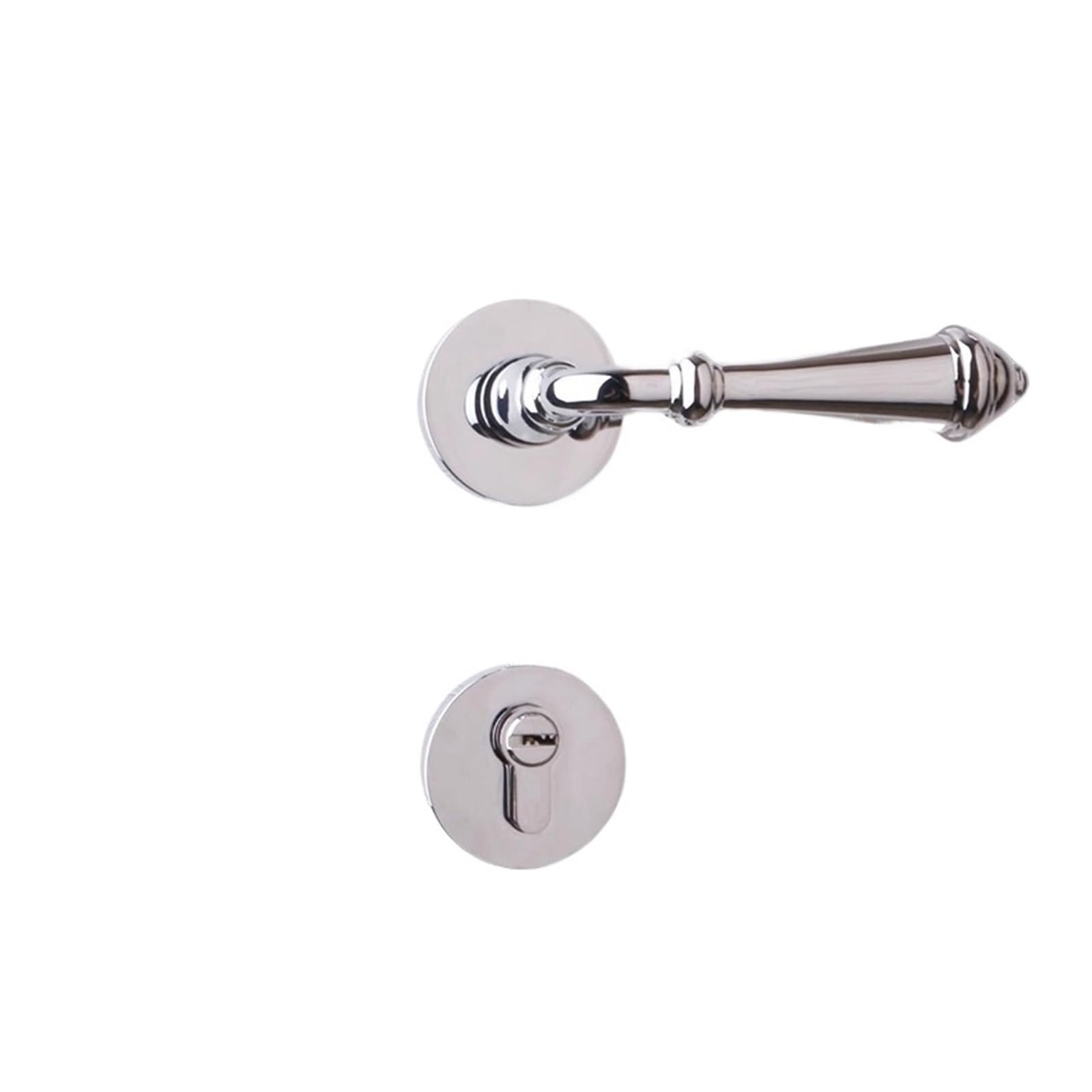 NYRXRYTCA American Black Door Lock Nordic Indoor Antique European Door Lock Bedroom Silent Magnetic Door Lock Split Lock(Bright chrome room door lock)