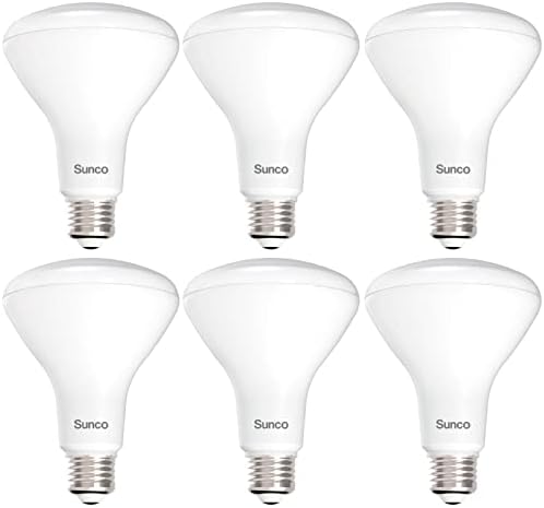 Sunco 6 Pack BR30 LED Bulb Flood Light, E26, 11W=65W, 3000K Warm White