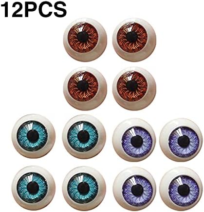 Ouken Doll Eyeballs Crafts Doll Eyes Half Round Crafts Doll Eyesacrylic Eyes Diy Crafts Decorations Halloween Party Props 12pcs