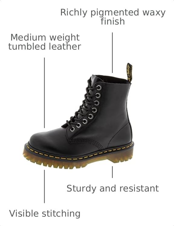 Image of Dr. Martens womens 1460 Pascal Bex Pisa Leather Lace Up Boots