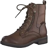 Tamaris Damen Ankle Boots, Frauen Stiefeletten,TOUCHit-Fußbett,uebergangsstiefel,flach,Boots,Stiefel,Bootee,Booties,halbstiefel,Cognac,41 EU