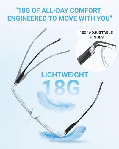 LUFF 4Pcs Anti-Blue-ray Reading Glasses Portable Ultra-Light Readers for Unisex - 4