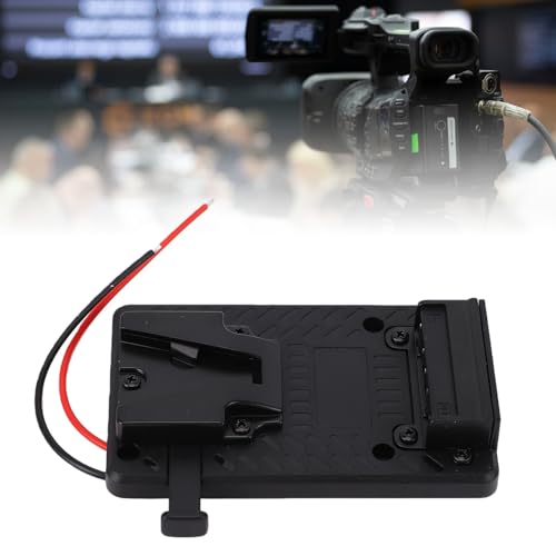 Placa de batería V Mount eficiente con sistema de bloqueo seguro y conexiones multimedia 2
