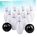 KESYOO 2 Sets Bowling Ball Floor Play Bowling Bowling Interaction Leisure White