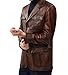 NYC Fashions Mens Brown Leather Blazer 3 Button Lambskin Blazer Men Casual Genuine Lambskin Leather Coat