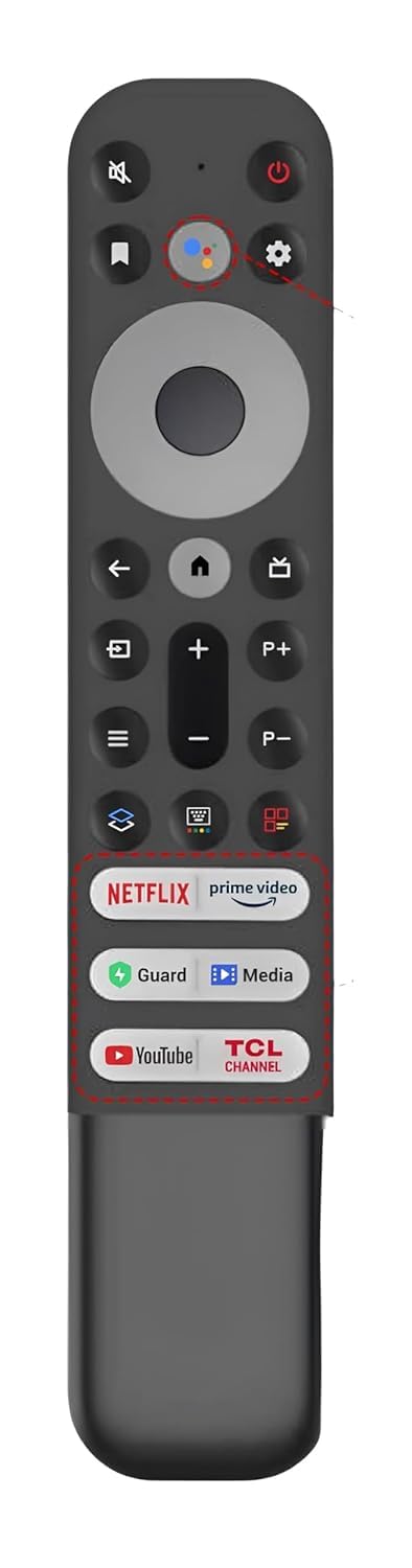SV Remote Control Compatible with TCL 81.28 cm 32 inch HD Smart TV, S615 32S615 (Please Match The Image with Your Old Remote) (Without Voice)-image-44