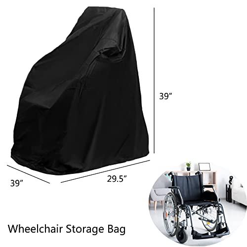 Sqodok Wheelchair Covers Waterproof, Mobility Scooter Outdoor Storage Covers 420D Oxford Fabric Lightweight Rain Protector From Dust Dirt Snow Rain Sun Rays - 39 X 29.5 X 39 Inch (L X W X H) #TOP5