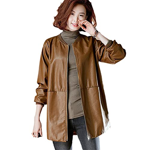 Veste en PU leather jackets femmes manteaux casual grande taille 4XL