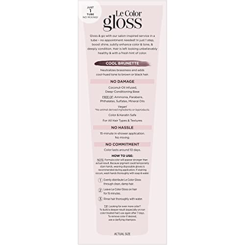 L'oreal Paris Le Color One Step Toning Hair Gloss, Cool Brunette, 4 Ounce #TOP2