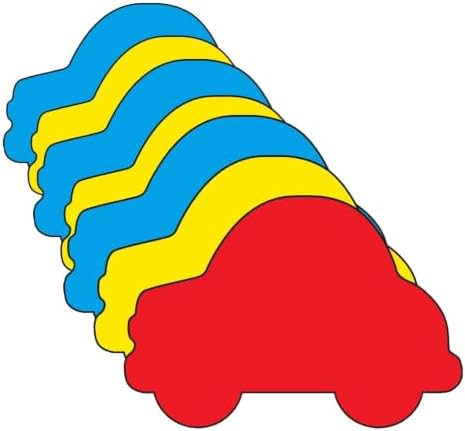 5.5” Car Tri-Color Creative Cut-Outs, 31 Cut-Outs in a Pack for Summer, Learning Games. Vehicle Themes, Travel Projects, Classroom Kids’ School Craft Projects (Pack of 3) image 5