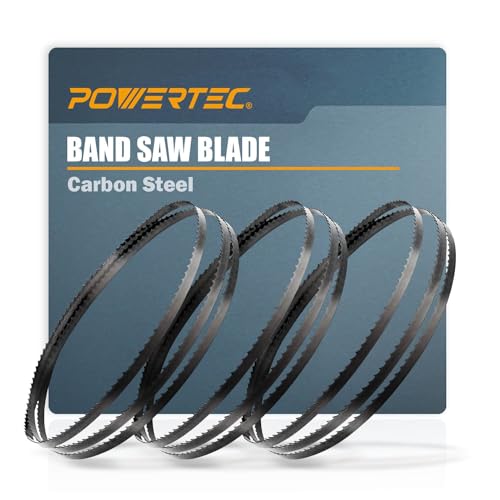 POWERTEC 80 Inch Bandsaw Blades, 1/4" x 6 TPI Band Saw Blades for Sears Craftsman 12" Band Saw for Woodworking, 3 Pack (13191-P3V) by POWERTEC - Used condition - CA$29.99
