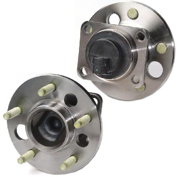 Image of TRQ 2 Piece Rear Wheel Bearing & Hub Assembly Set Compatible with 2004-2005 Chevrolet Classic 2001-2003 Malibu 1999-2004 Oldsmobile Alero 1999-2005 Pontiac Grand Am