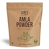 MB Herbals De-Seeded Amla Powder 1 LB (16 oz / 454g) | Made from Wild Amla Berry Pulp, No Seeds Used | Premium Quality Amalaki (Indian Gooseberry) Powder