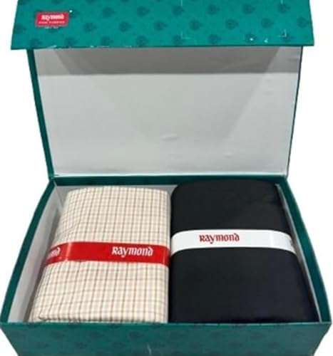 Image of Raymond Men's Premium Shirt & Trouser Fabric Combo | Unstitched Cotton Blend | Formal & Office Wear Fabric Set