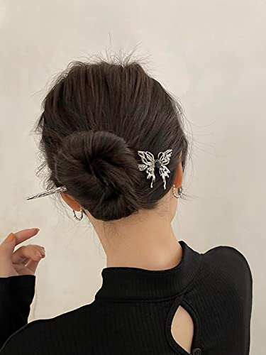 Image of Yellow Juda Bun Hair Stick & Pins - Women & Girls Hair Accessory Gift