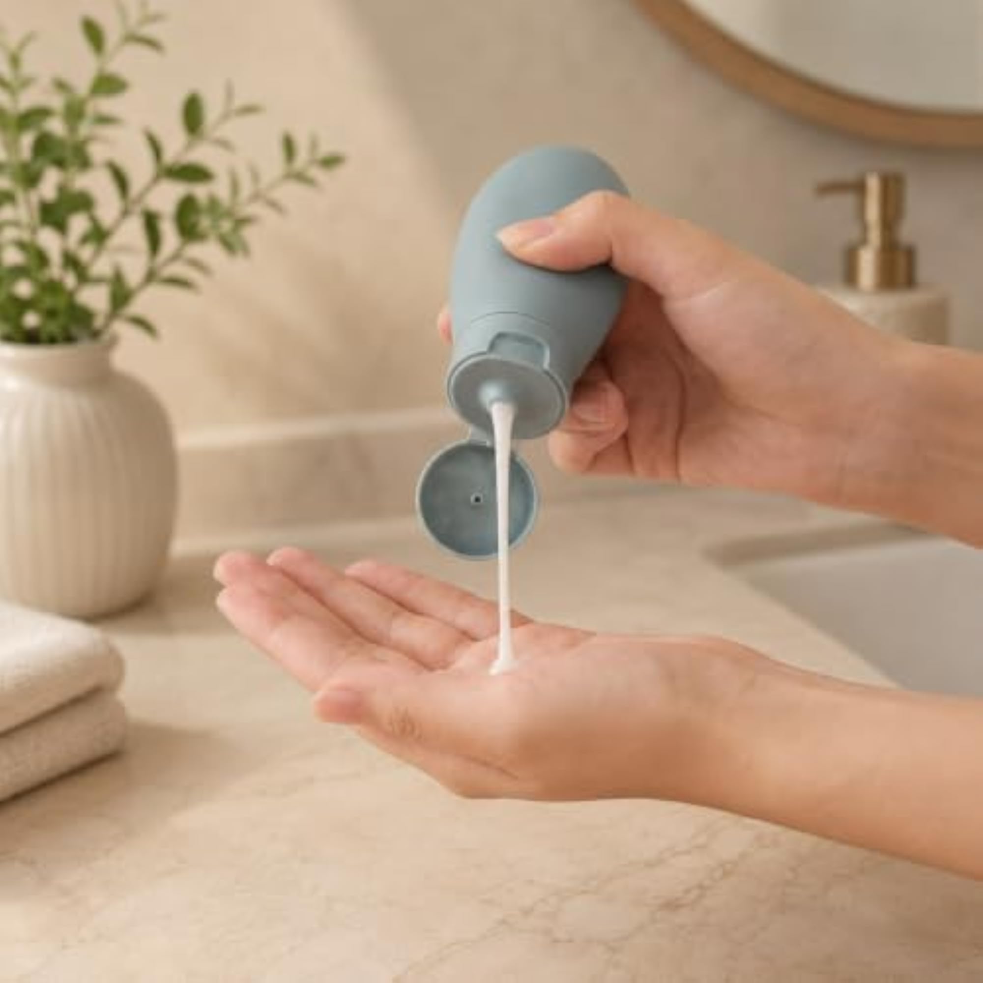 Silicone Travel Bottles Set Refillable Squeeze Tubes Leak Proof