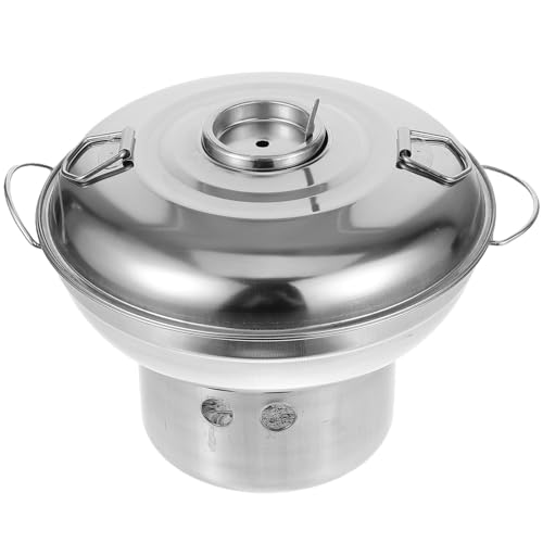 Marmite en acier inoxydable 20 cm Cabilock avec réchaud solide pour camping et fondue