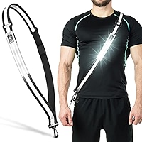 Ceinture Réfléchissante Haute Visibilité – élastique, Ajustable 116,7 Cm, Double Face 360°, Pour Running, Vélo, Nuit, Homme Femme