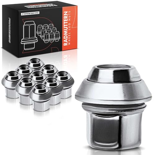 Frankberg 10x Radmutter Vorne Hinten Kompatibel mit C-Max Capri III Cougar Escort Fiesta Focus Fusion Granada KA Mondeo Scorpio Sierra Transit 1981-2021 31329645