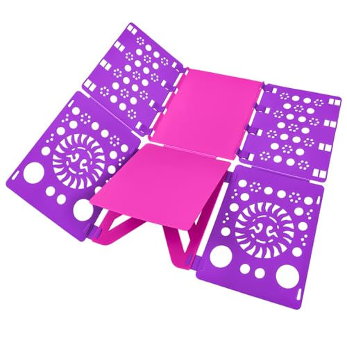 BoxLegend Version 3 Shirt Folding Board t Shirts Clothes Folder Durable Plastic Laundry folders Folding Boards Helper Tool for Adults and Children (Purple)