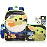Mandalorian Backpack with Lunchbox Set for Kids School Bundle + More