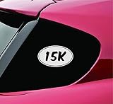 15k Oval Marathon Vinyl Decal Sticker
