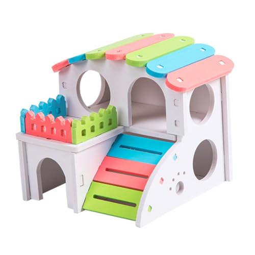iplusmile Cabane pour Hamster Abri pour Hamster Petite Cachette Maison pour Hamster Animal De Compagnie Nid en Rondins Hamster Nain Habitat pour Hamster pour Hamster d'Inde Nid