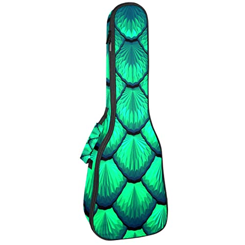 Sac ukelele concert rembourrage 10mm protection antichoc tissu robuste vert