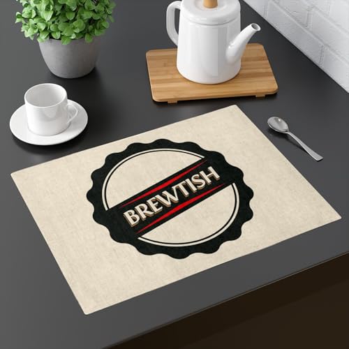 Sets de table en lin thème bière brewtish, le cadeau idéal - 3