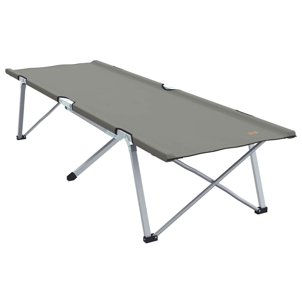 vidaXL Składane Łóżko Kempingowe Szary 194 x 62,5 x 42,5 cm