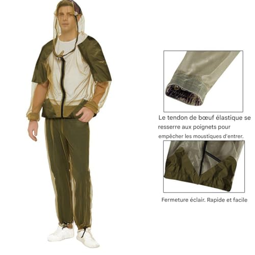 Ropa Fly transpirable cómoda ligera y traje de malla antiinsectos 7