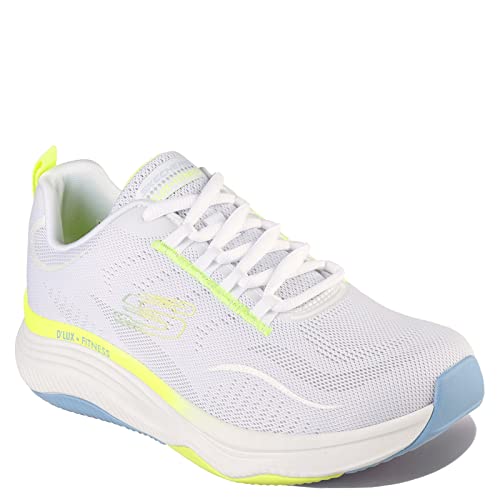 Skechers Skechers Women's D'lux Fitness Sneaker, White Mesh Multi Trim, 10