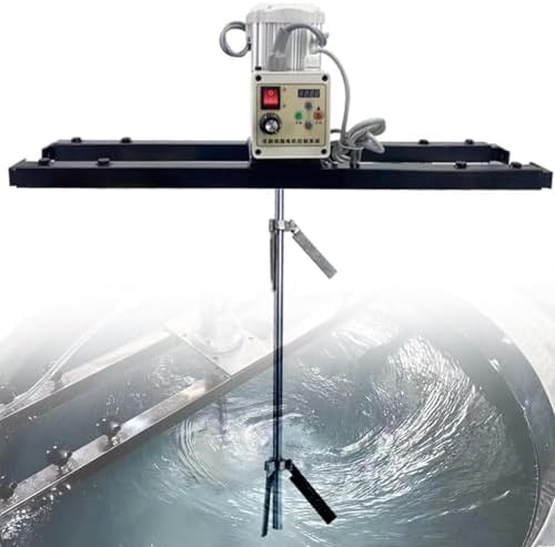 Electric Tank Mixer with Stand - Air Agitator with Folding Propeller for Efficient Mixing of Paint, Ink, and Solvents - Type C Tool for Industrial Use