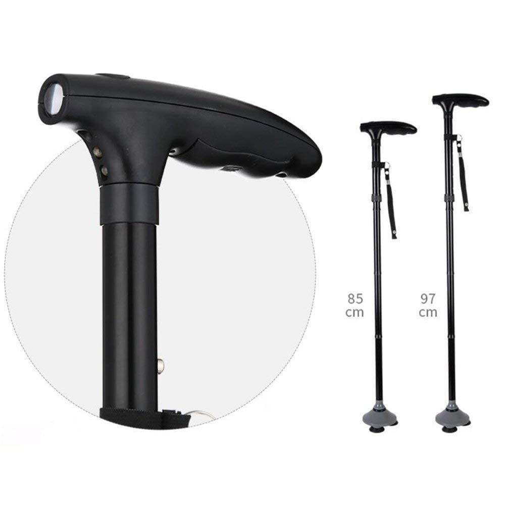 Bastones Bastón Plegable portátil de Altura Regulable, Hebilla Ligera Adecuada Tanto para Hombres como para Mujeres.
