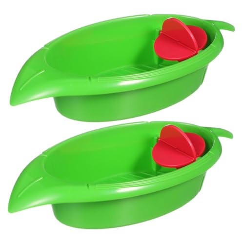 Mikikit 2pcs Box Parrot Bath Parrot Bathtub Bird Cage Bath Bird Shower Bathtub Bath Tub Parrot Bird Bird Shower Tub Pet Parakeet Bathtub Bird Bath Bathtub Bird Plastic Green
