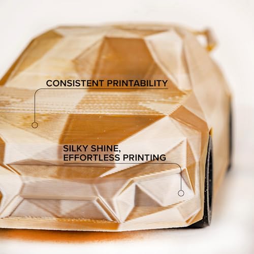 Image of Polymaker Panchroma Dual Silk PLA Filament 1.75mm, 1kg, Crown | Neatly Wound, High-Gloss Finish PLA(Gold-Silver), Easy Print & Smooth Feeding, Compatible with Bambu Lab & Most 3D Printers
