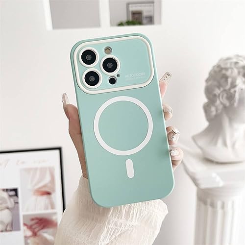 Coque de charge sans fil magnétique bicolore antichoc pour iPhone 13 Pro